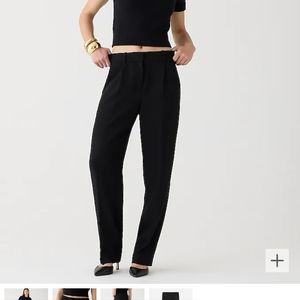 J. Crew Black Crepe Trouser 14 Tall NWT